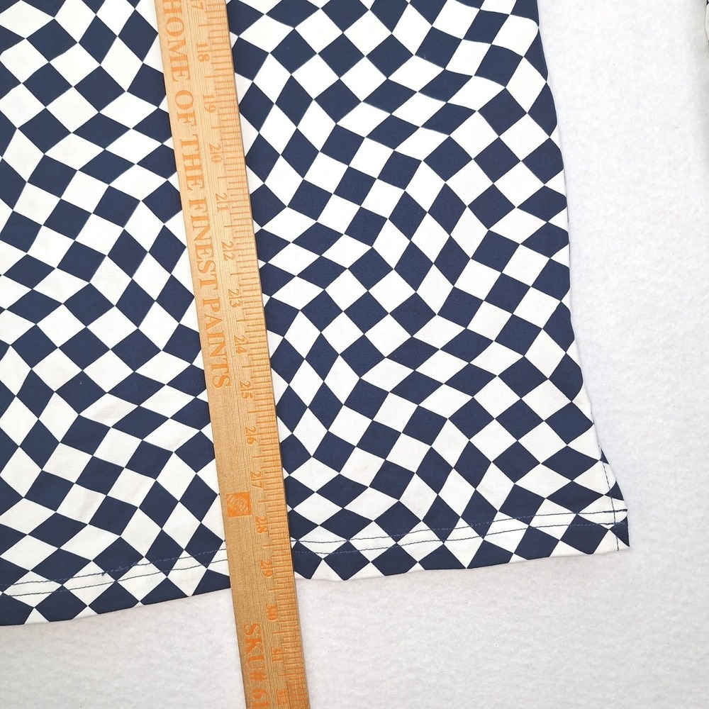 Wildfang Shirt Jacket Womens 12 Blue White Essential Shacket Checkerboard Print - Picture 6 of 11